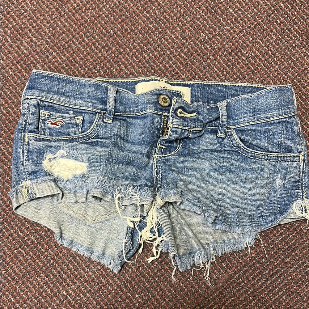 Hollister Women's Distressed Blue Jean Shorts
